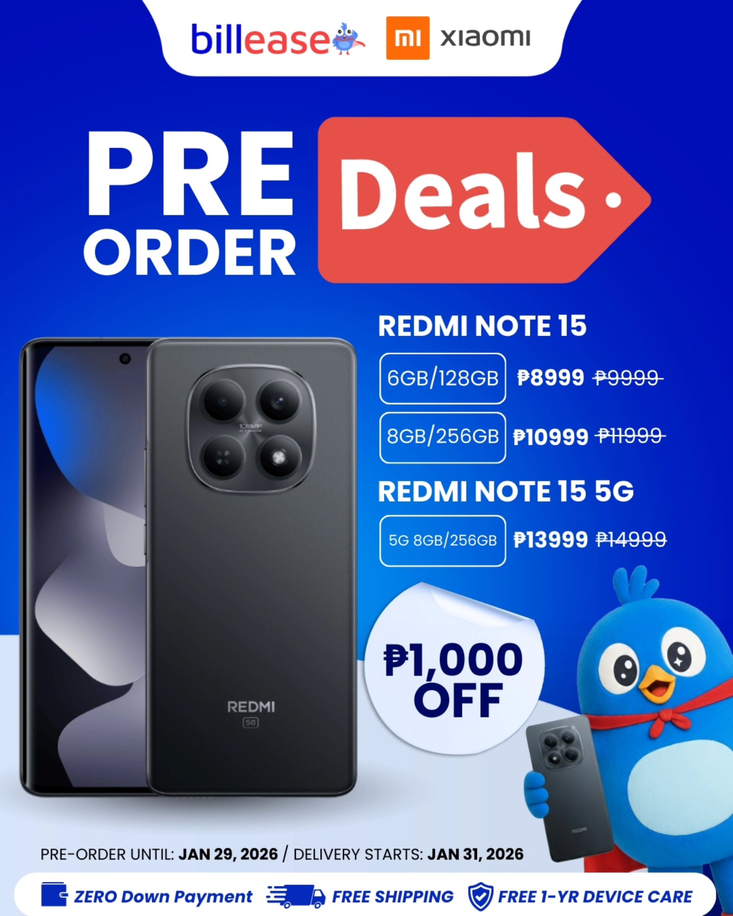 Buy the new Redmi Note 15 series the smarter way on Billease